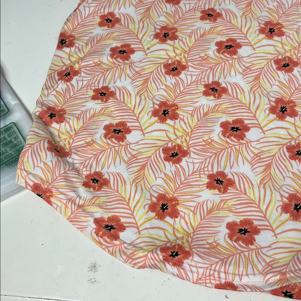 Tommy Bahama Large Sleepwear Pink Hawaiian Floral Print Pajama Top - Picture 3 of 5